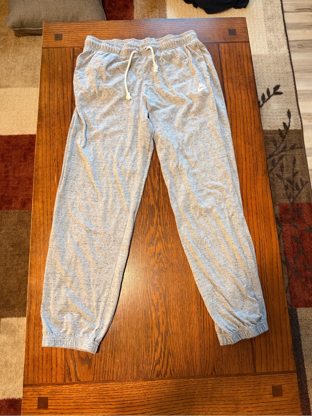 Nike Light Gray Men's Jogger Sweatpants with Drawstring